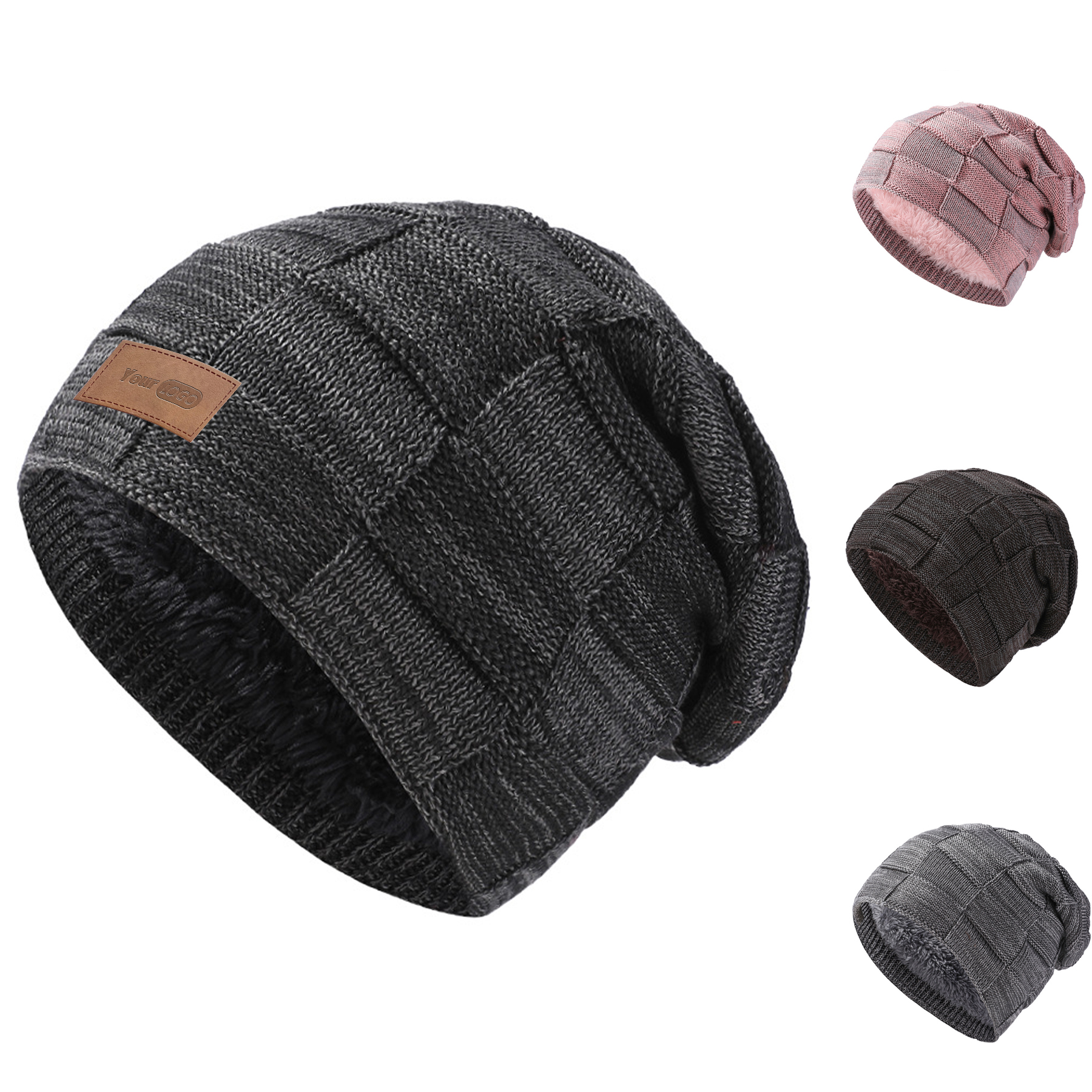 Acrylic Warm stretch-knit beanie 2