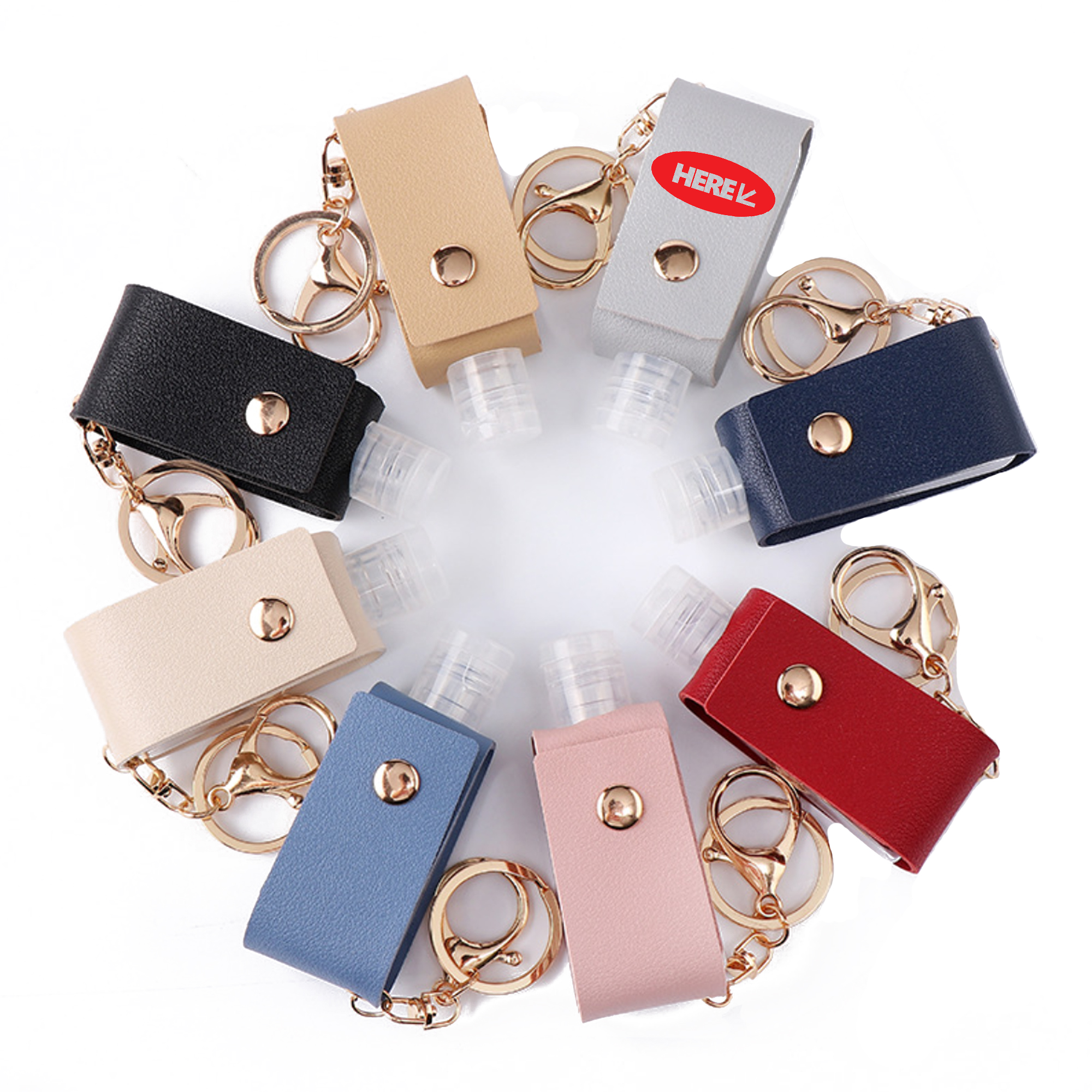 Hand Sanitizer Holder Perfume Travel Bottle Keychain