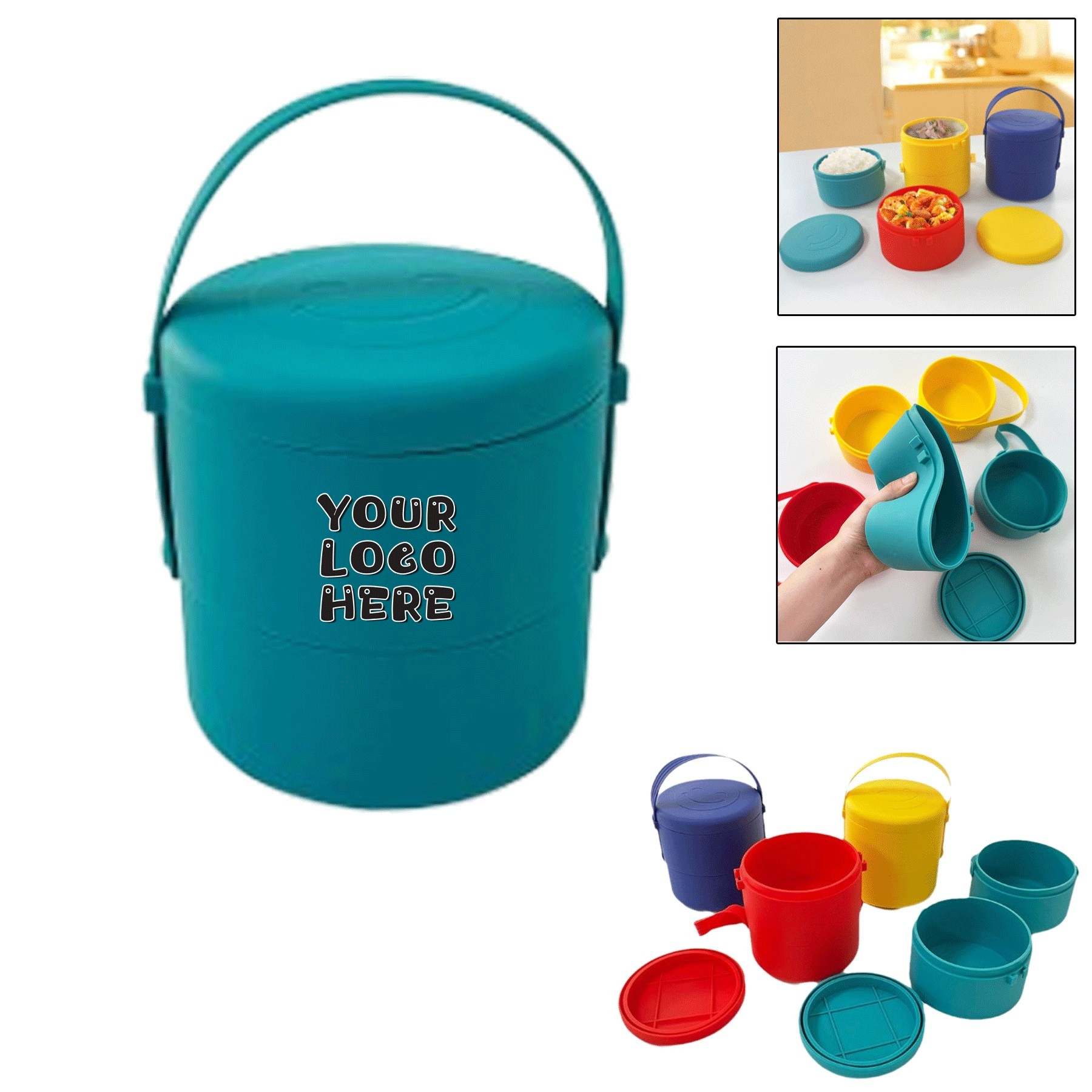 Portable Silicone Lunch Box