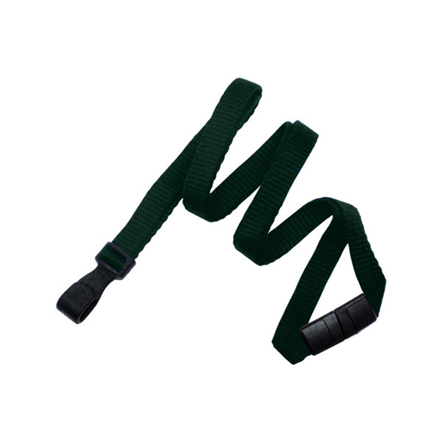 3/8" Bamboo Lanyard w/ Breakaway & "No-Twist" Wide Plastic Hook