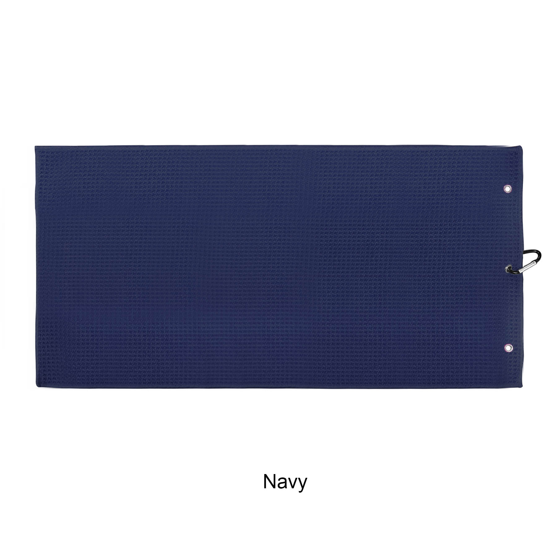 Microfiber Waffle Two-fold Golf Towel w/ Carabiners Clip 12" x 24" 34
