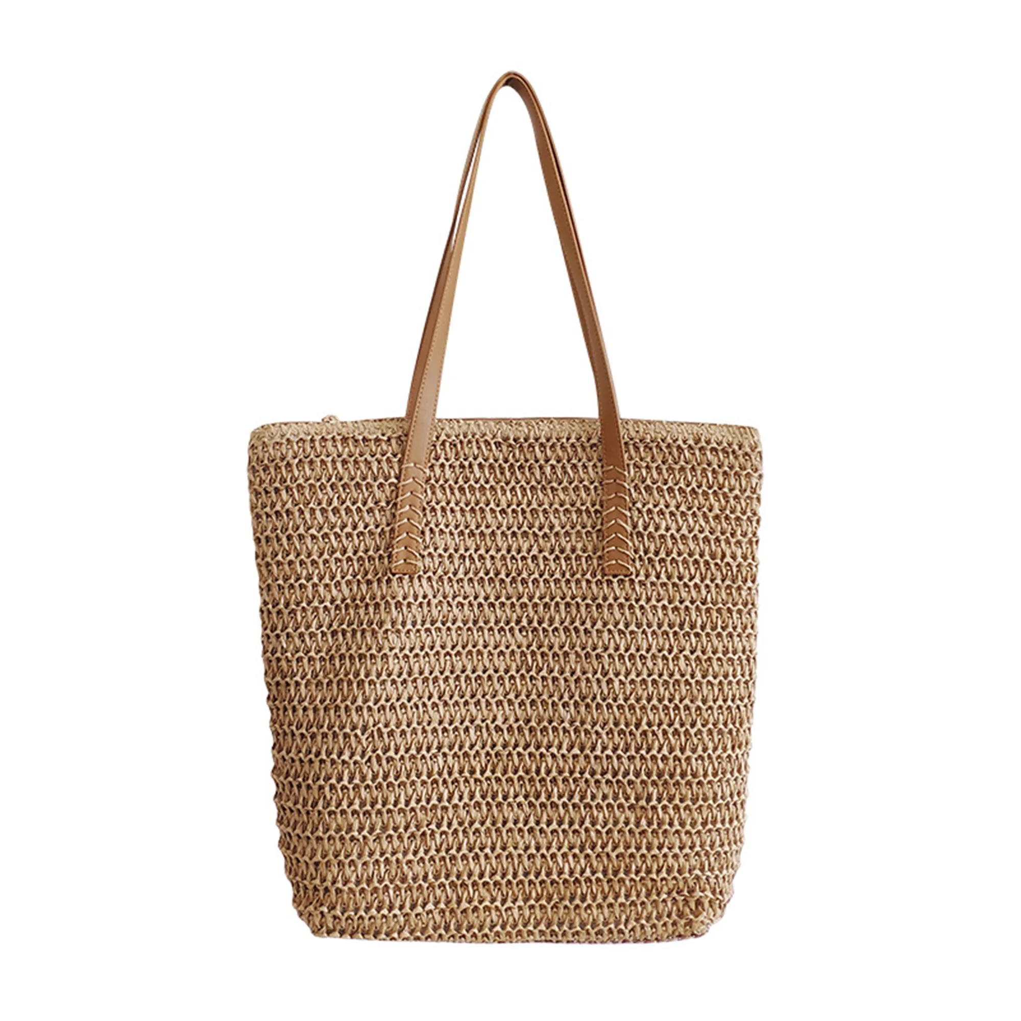 Straw Woven Shoulder Tote Bag 13
