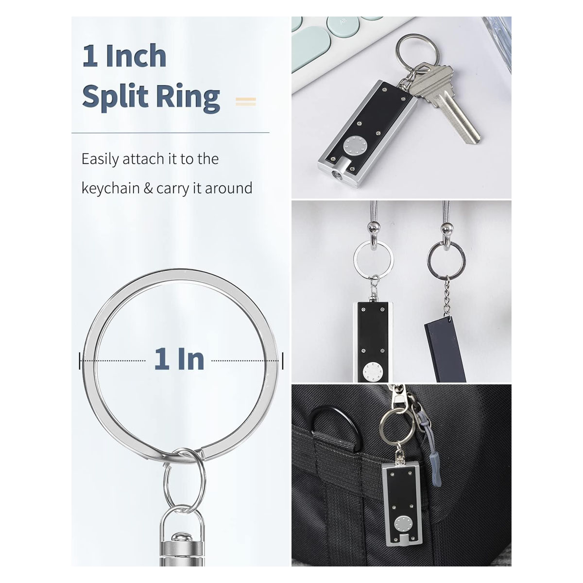 Mini LED Flashlight Key Ring 10