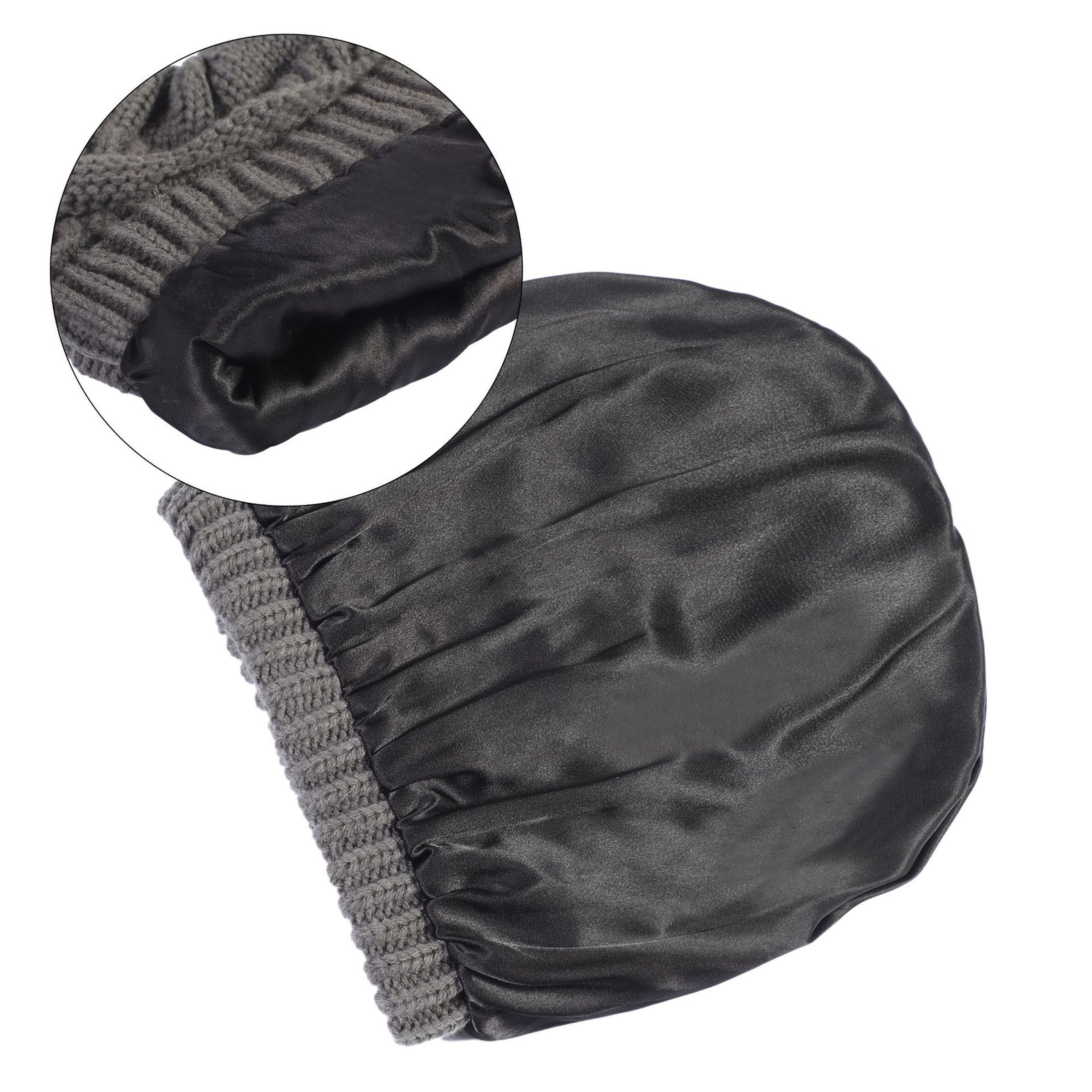 Polyester Customizable Satin-Lined Winter Beanie For All-Day Comfort 8