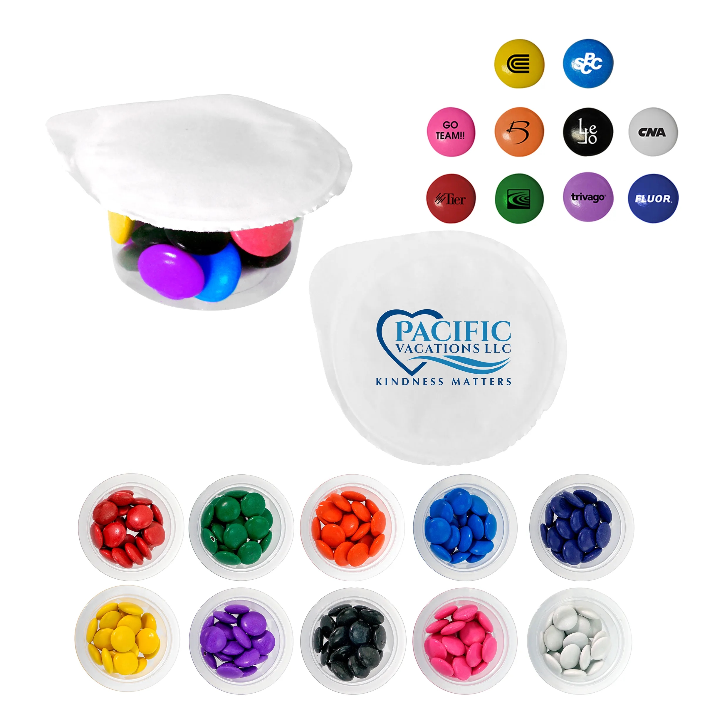SMALL FULL COLOR CUP OF PRINTED CANDY 2