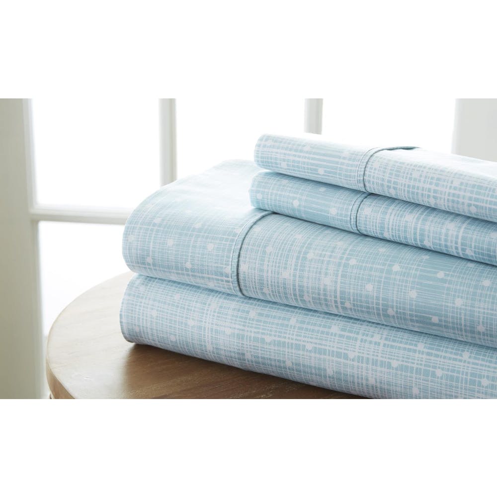 Premium Sheet Sets - Aqua Full Polka Dot Design 4 Piece 3