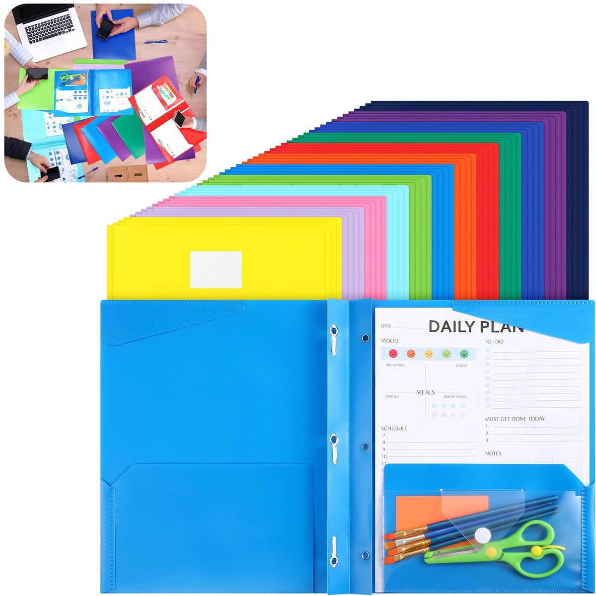 2 Pocket Prongs Plastic Folder
