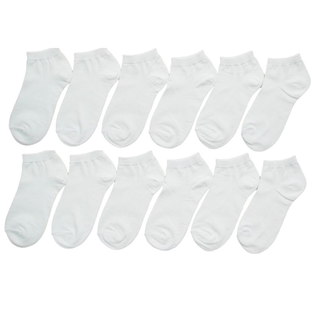 Adult Low-Cut Socks - Size 9-11 White 3