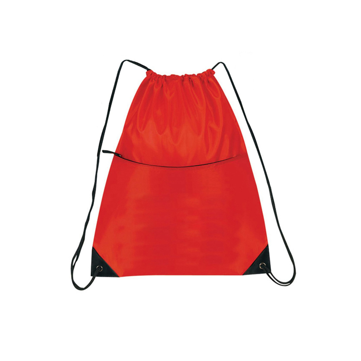 210D Nylon Zippered Drawstring Backpack BACKPACK E366 Ad Specialty