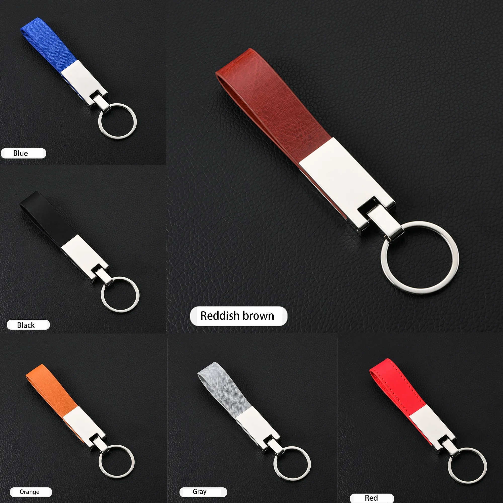 Metal Leather Keychain 7