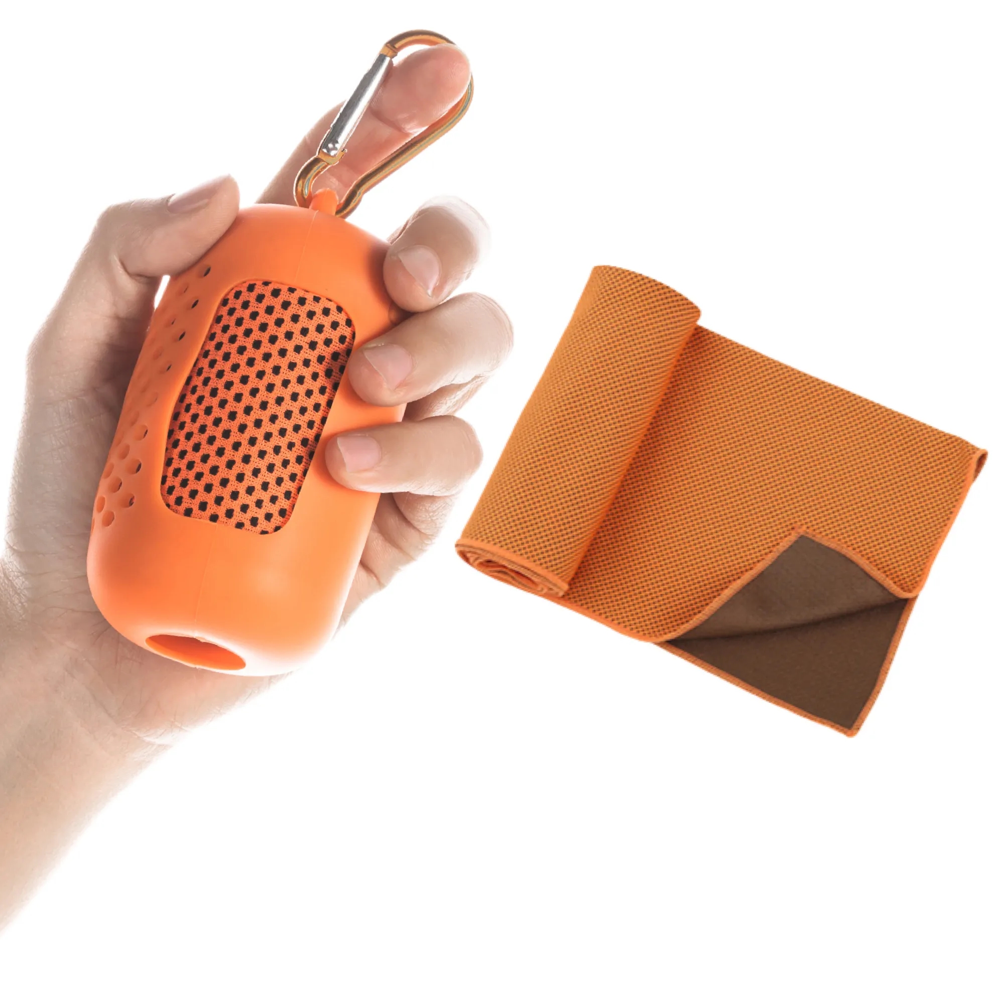 Thickened Cooling Towels with Silicone Box and Carabiner 14