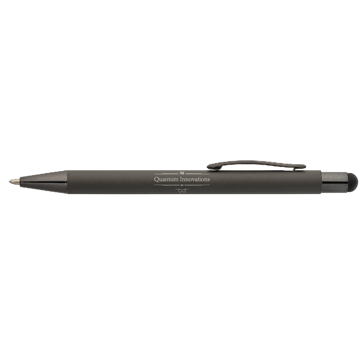Iggy Softy Monochrome Metal Pen with Stylus (Engraved Imprint)