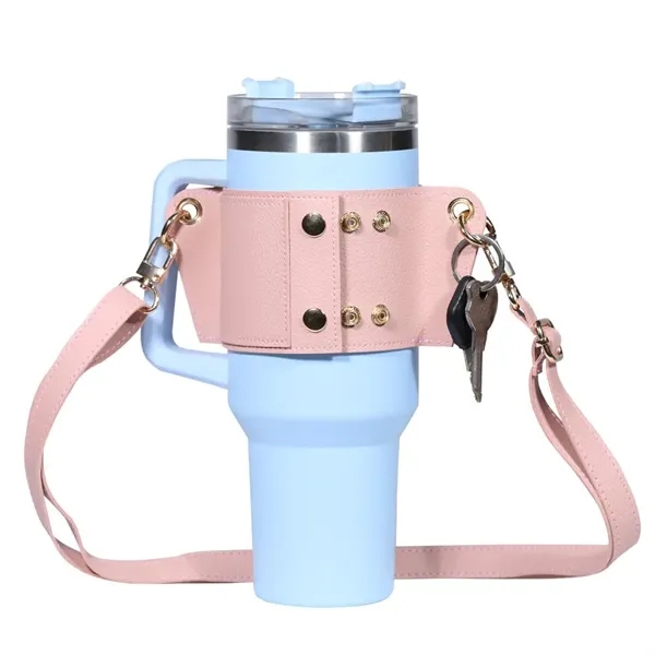 Tumbler Tote Water Bottle Holder with Strap for Work, School and Travel 2