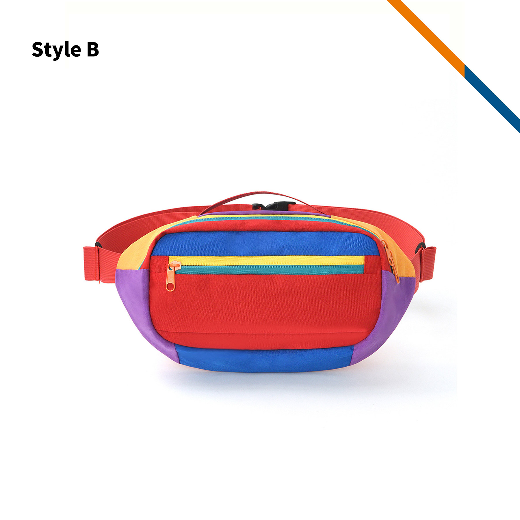 HipSack Polyester Color Block Fanny Pack 11