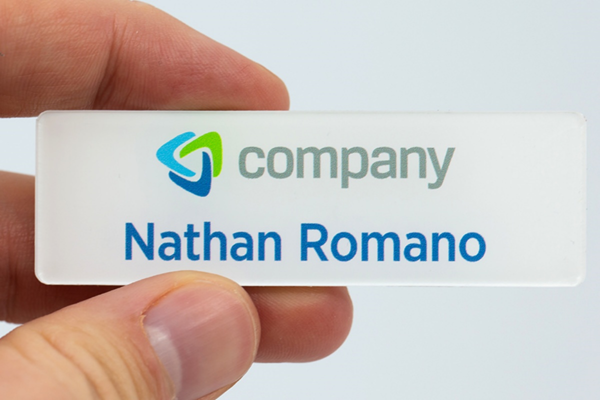 Acrylic Name Badge With Pin