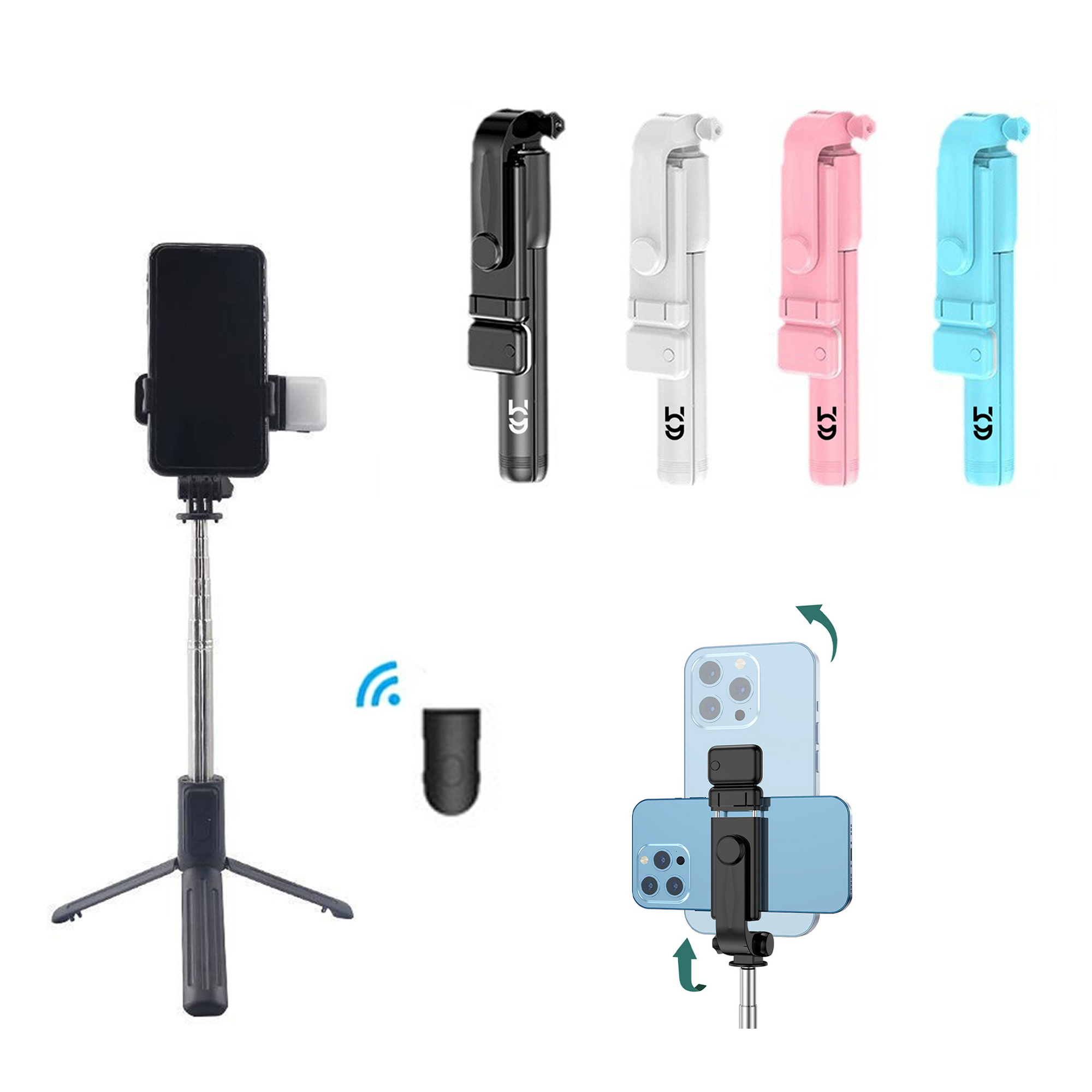Tripod Selfie Stick with Fill Light 3