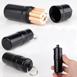 Metal Pill Cigarette Case With Keychain