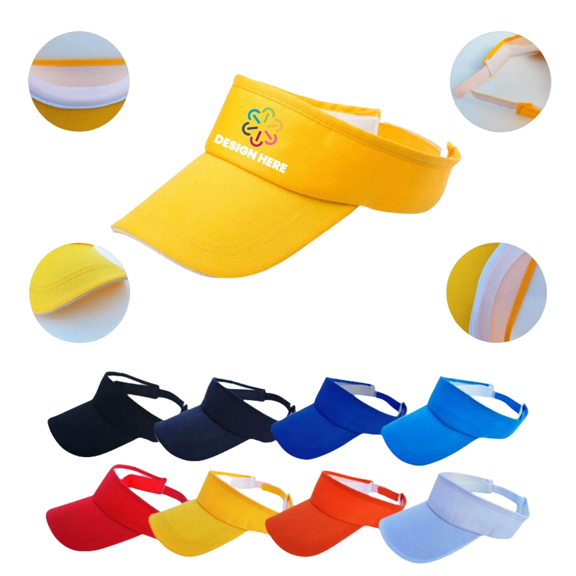 Full Color Sun Visor Hat Outdoor 14