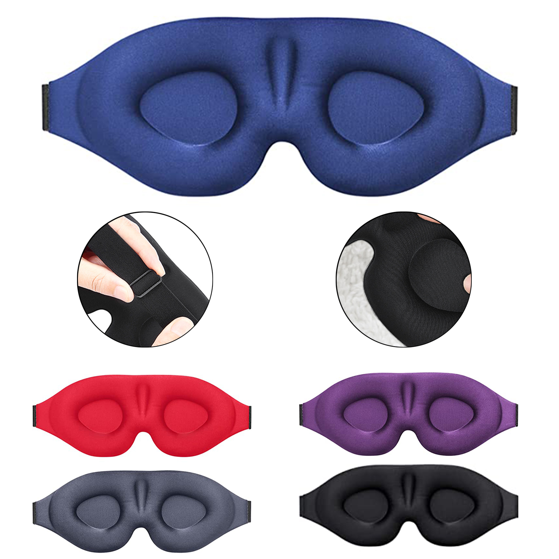 3D Contoured Cup Sleeping Blindfold 5