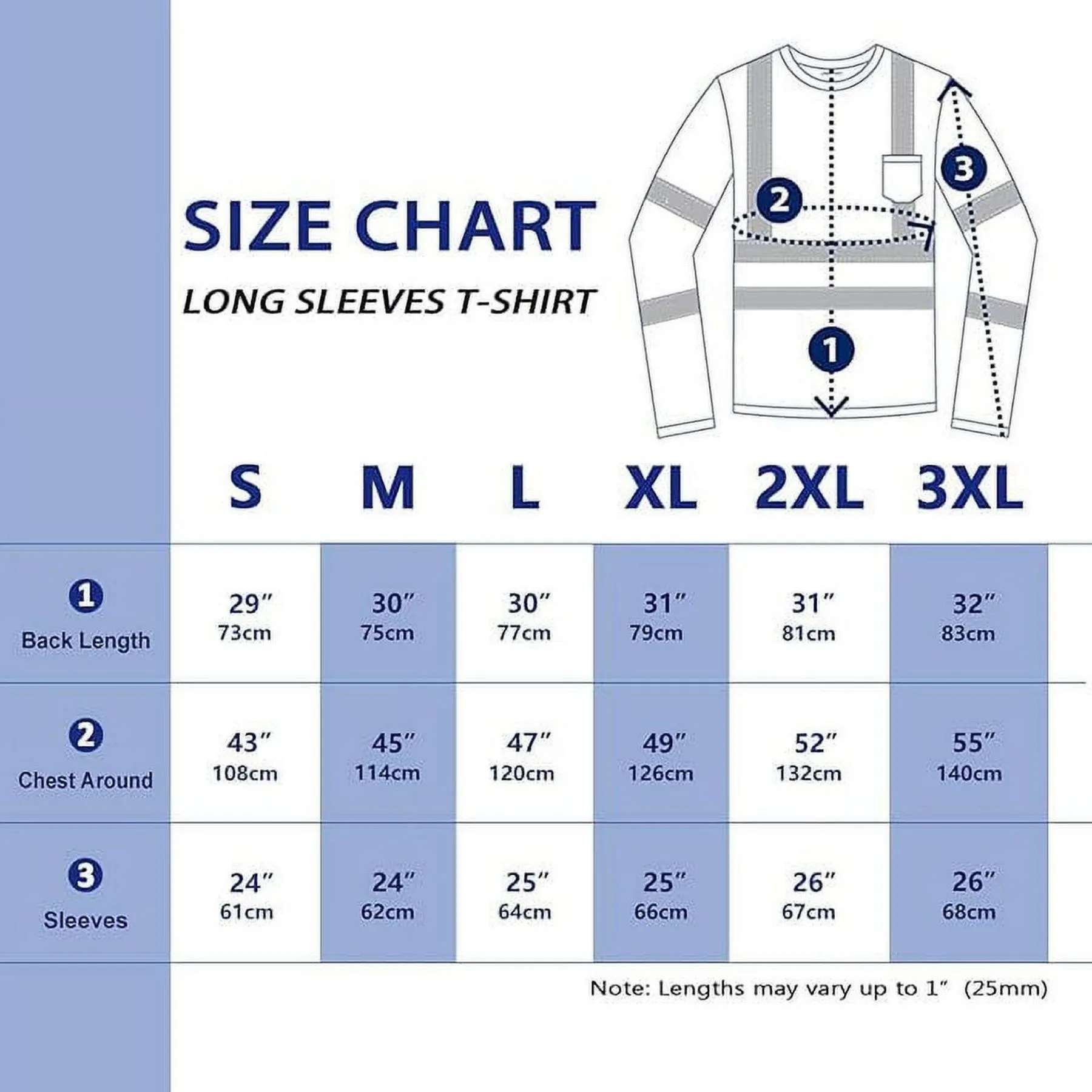 High Visibility Heavy-duty Long Sleeve Reflective Safety T-S 16