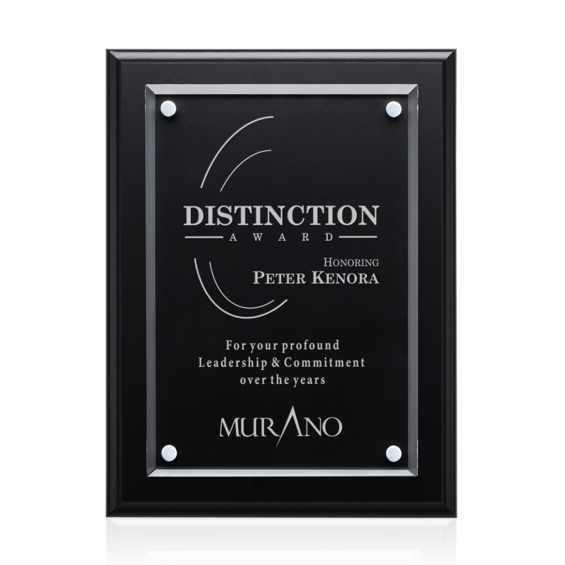 Elton Lasered Plaque-Black