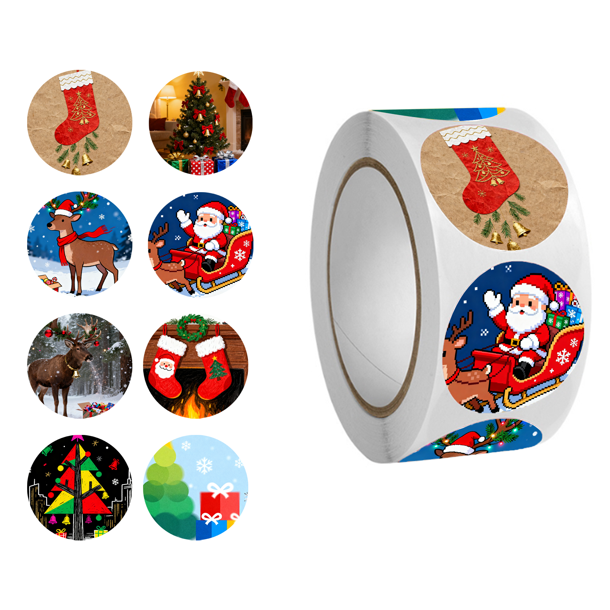 Customized 1.5" Seasonal Roll Stickers