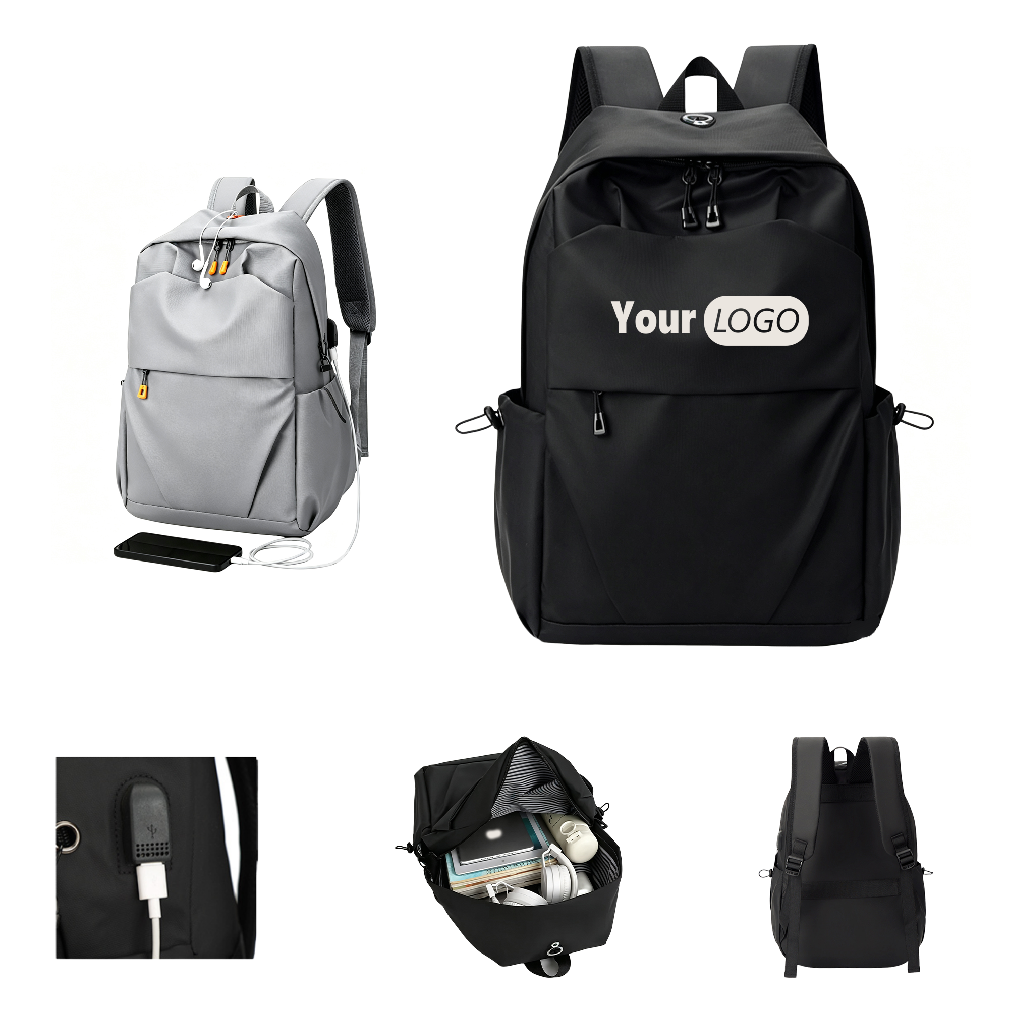 12.6 x 17.1 Inch Water-Resistant Oxford Laptop Backpack 2