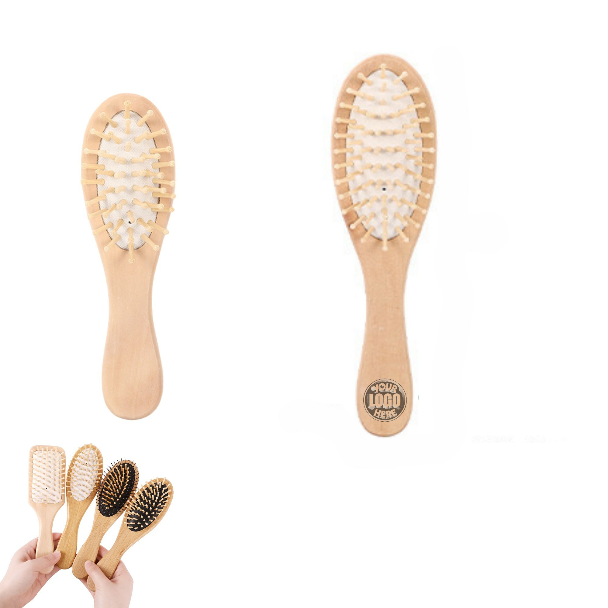 Natural Wooden Hair Brush 3