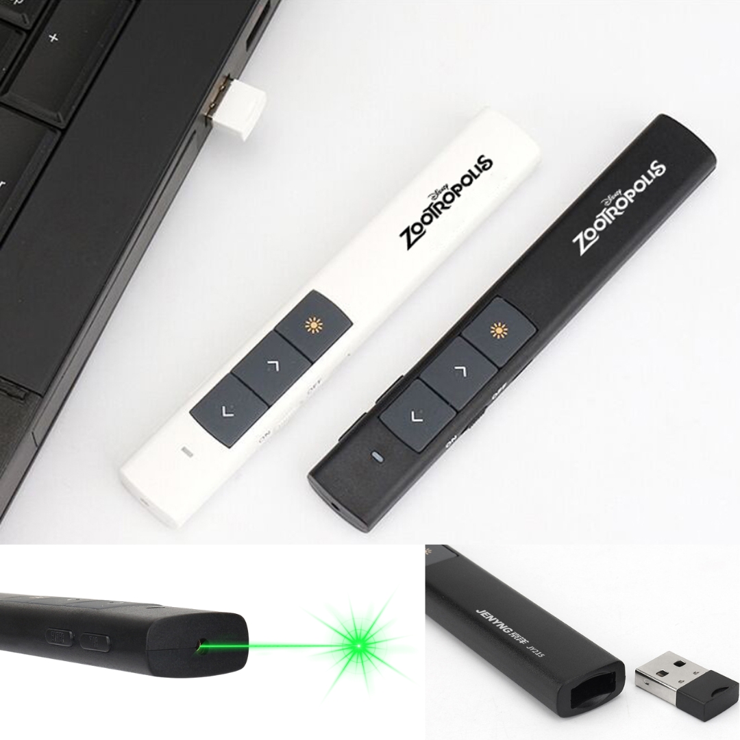 Wireless Presentation Clicker with 100m Range & Green Laser Pointer 8