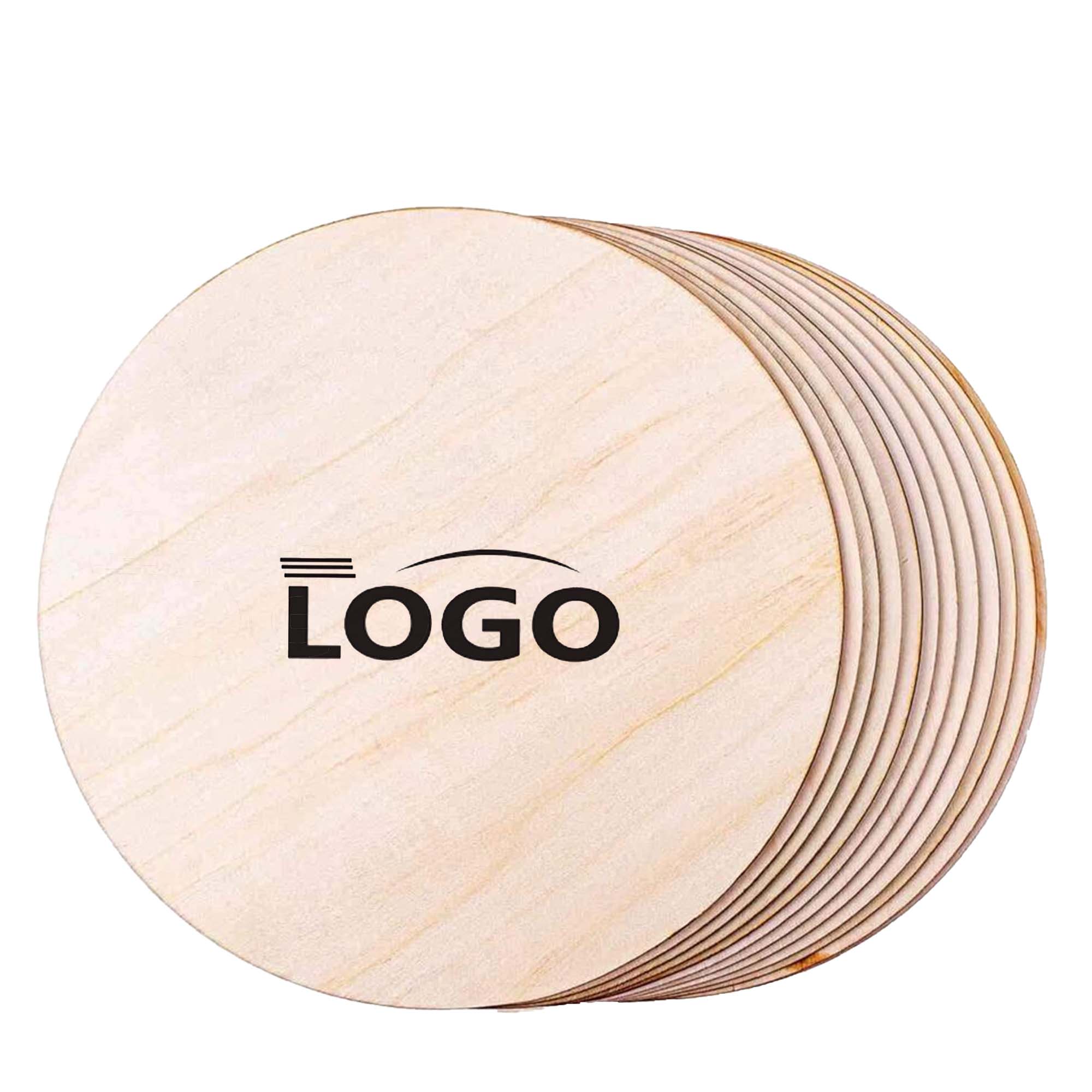 Round Wooden Coaster