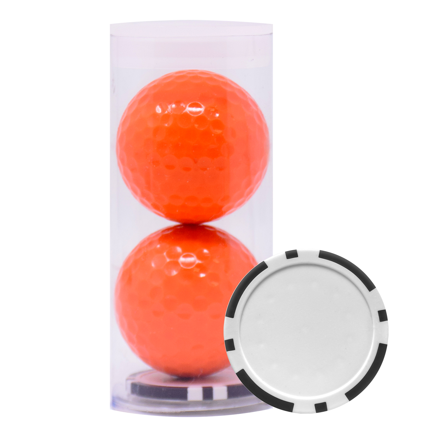 2-Ball Tube w/Poker Chip 9
