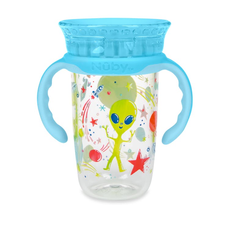 Nuby 2 Stage Tumblers - 10 oz Light Blue Space 3
