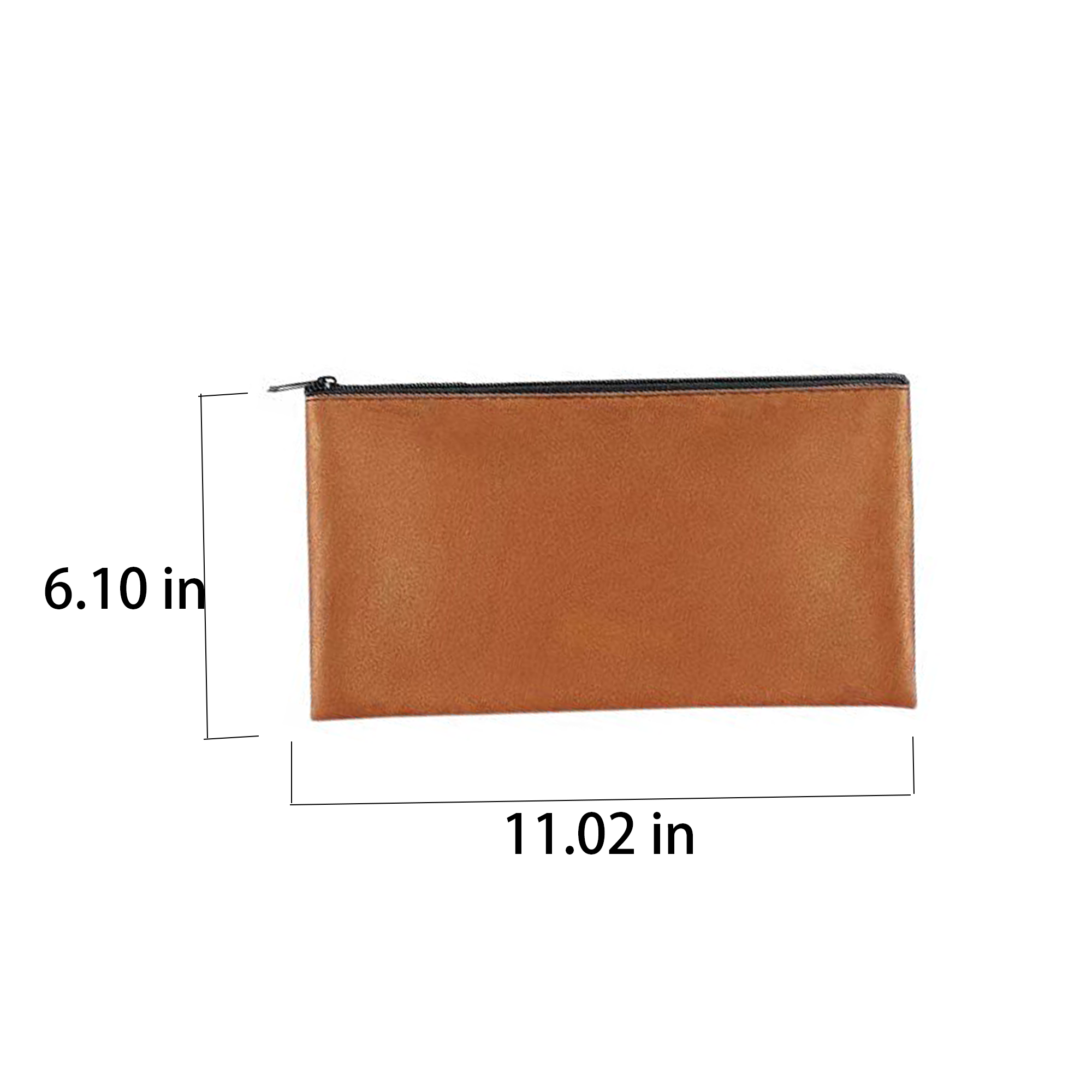 Zipper Storage Pouch Made Of Leather For Daily Business Use 3