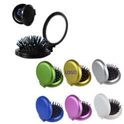 Mini Folding Pocket Hair Comb with Mirror