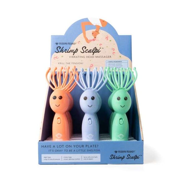 Shrimp Scalpi Head Massagers - Assorted Colors 3