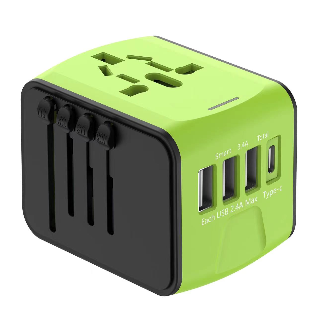 Plastic Universal Adapter With Usb & Type-C Ports 12