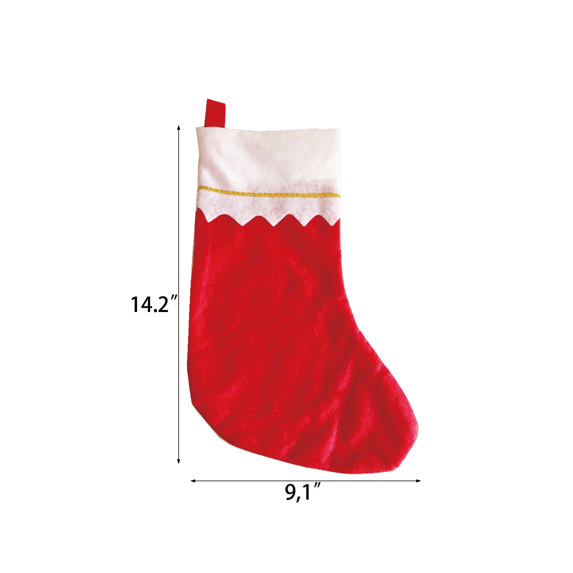 Red Non-Woven Christmas Stocking 5