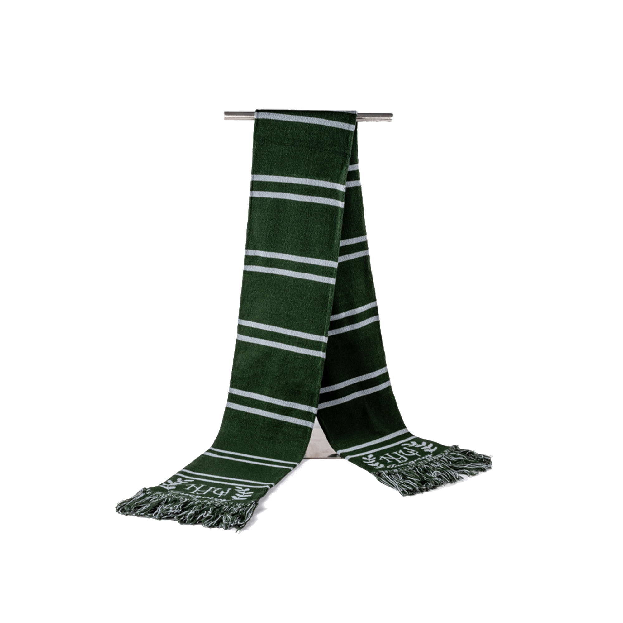 Jacquard Knit University Scarf With Fringe 10