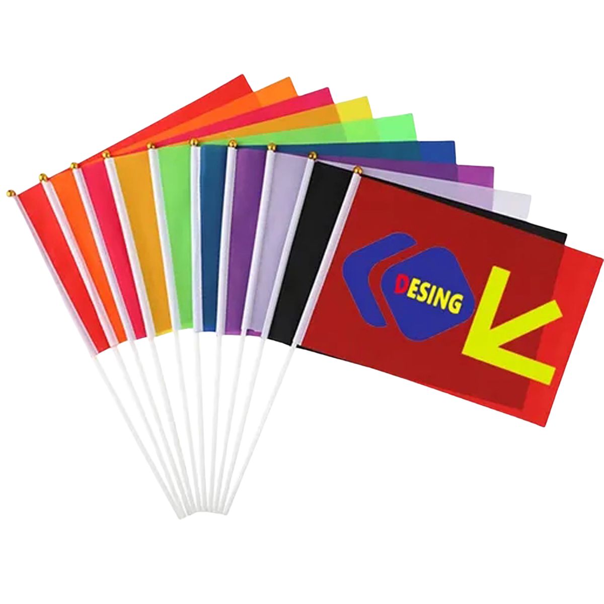 5x8in Custom Hand-held Flags MOQ10 3