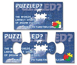 Magnet - 3-Piece Puzzle Shape (3.5x2) 40 Mil Outdoor Safe