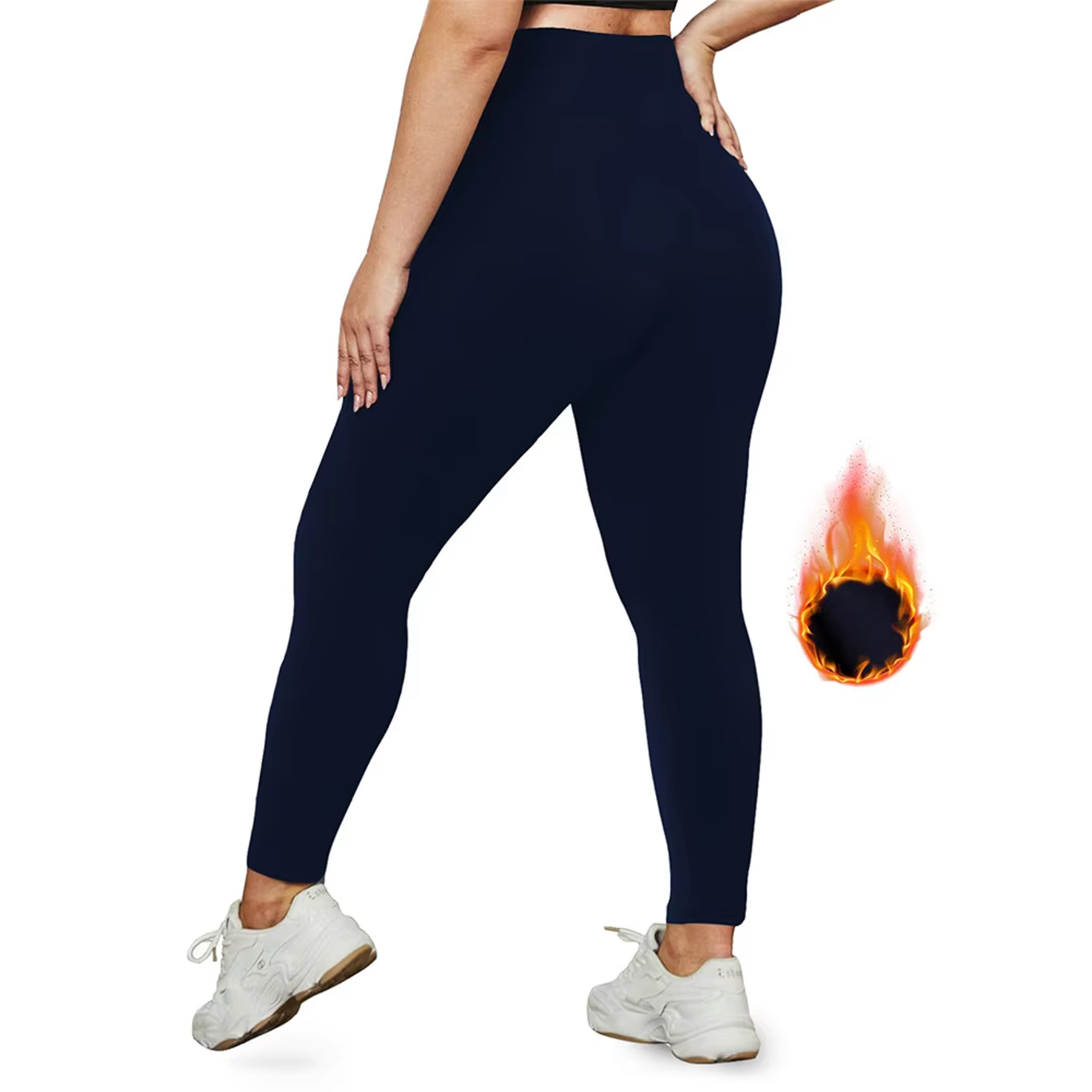 Women Fleece Lined Waist Winter Thermal Yoga Leggings 31