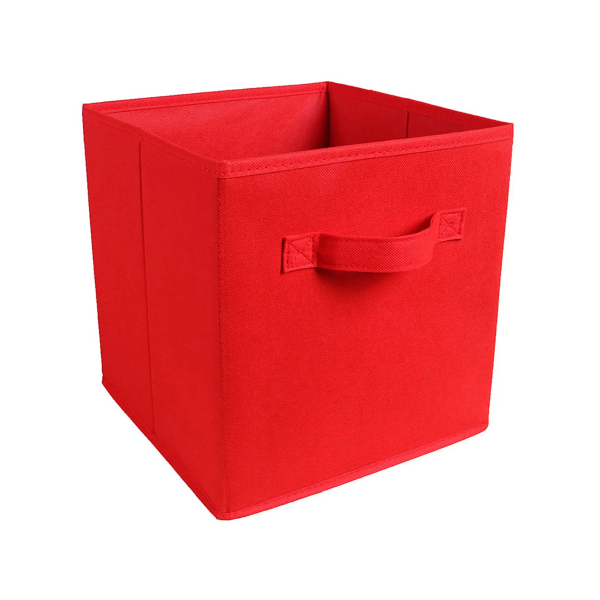 MOQ50 11" Square Non-Woven Folding Storage Box With Handle 27