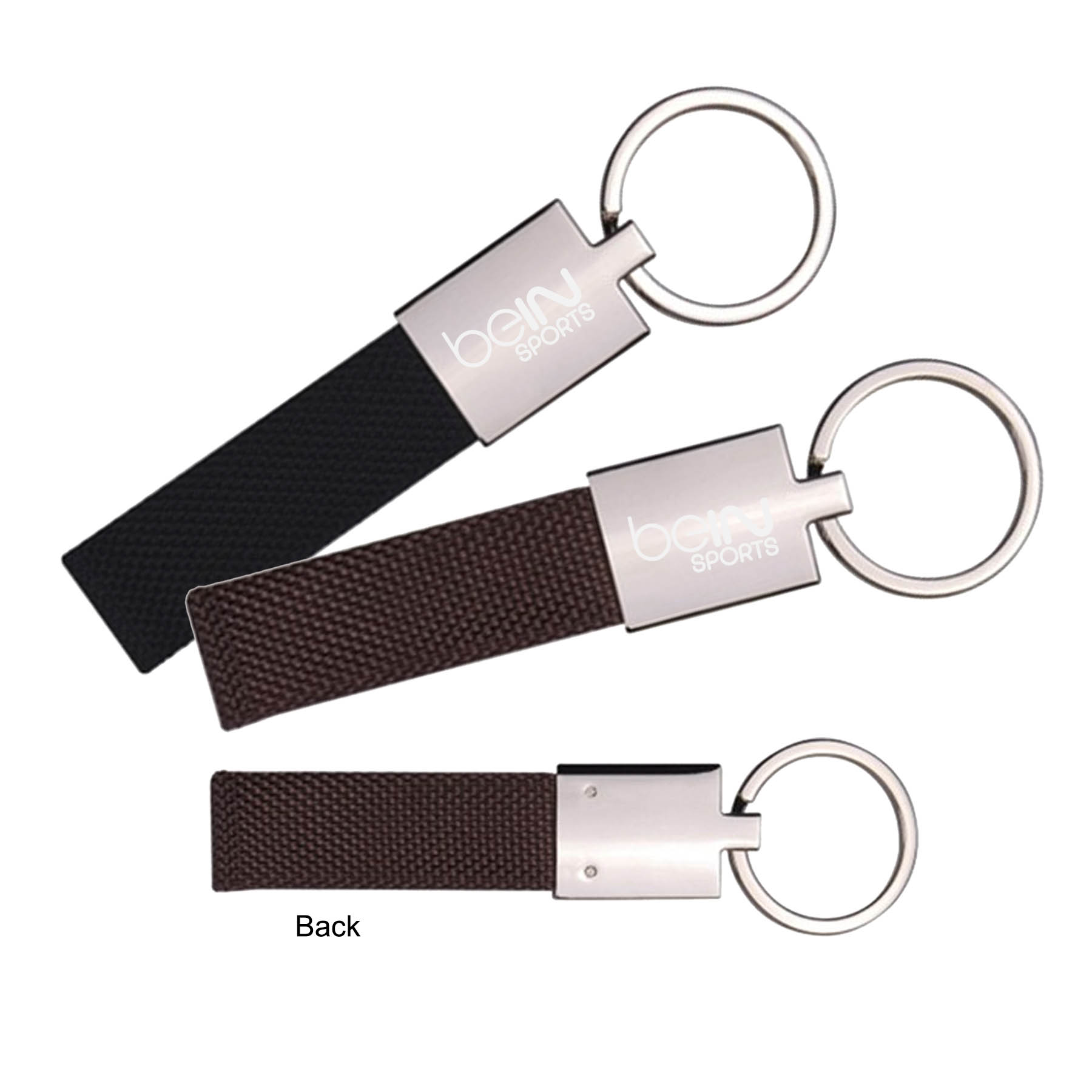 CANVAS METAL KEY CHAIN IN SHINY NICKEL FINISH 10