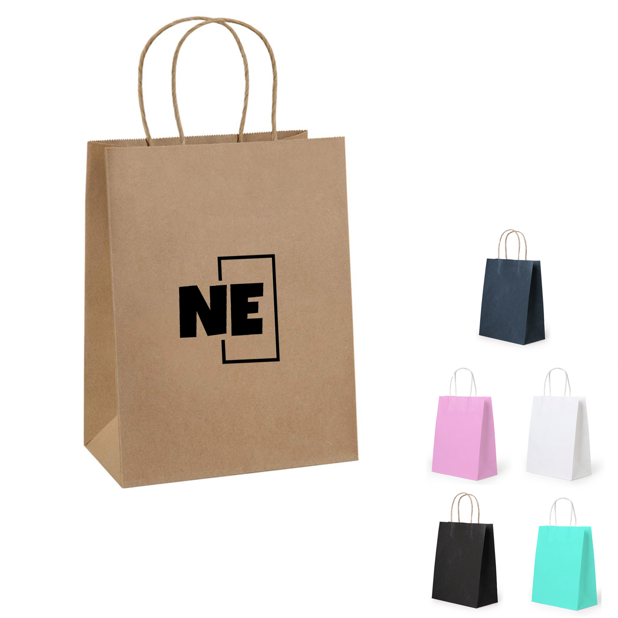 Kraft Paper Bags With Handles 100pcs 3