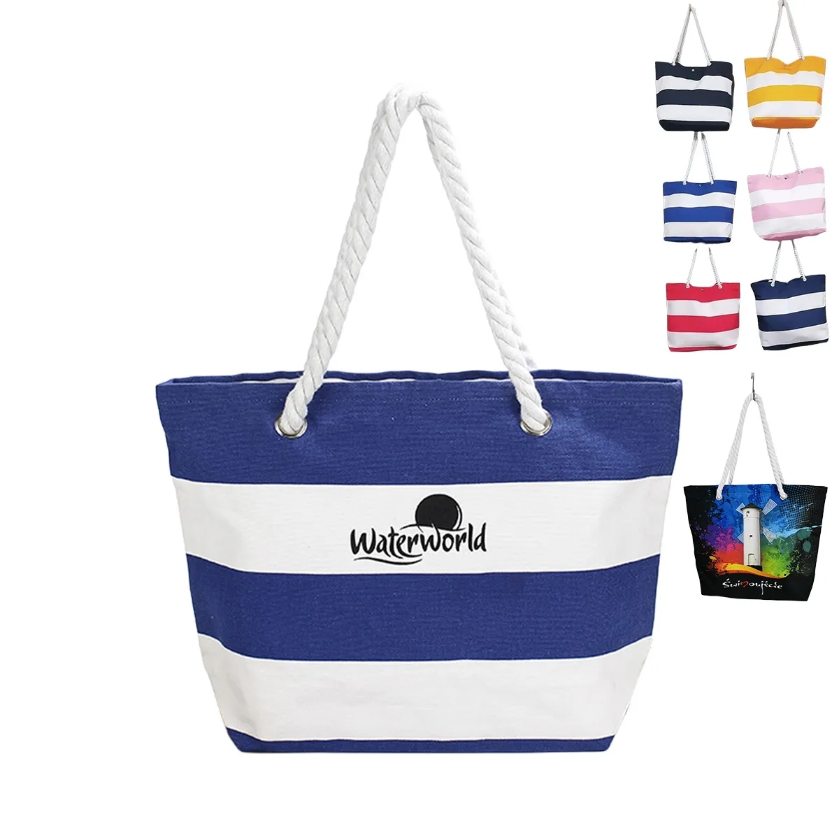 MOQ 50pcs Canvas Beach Tote Bag, custom tote bag with logo imprint 5