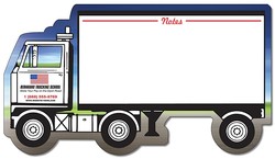 Mini Memo Board Shape - 8.375x4.75 Laminated - SEMI-TRUCK / TRACTOR TRAILER - 14 pt.