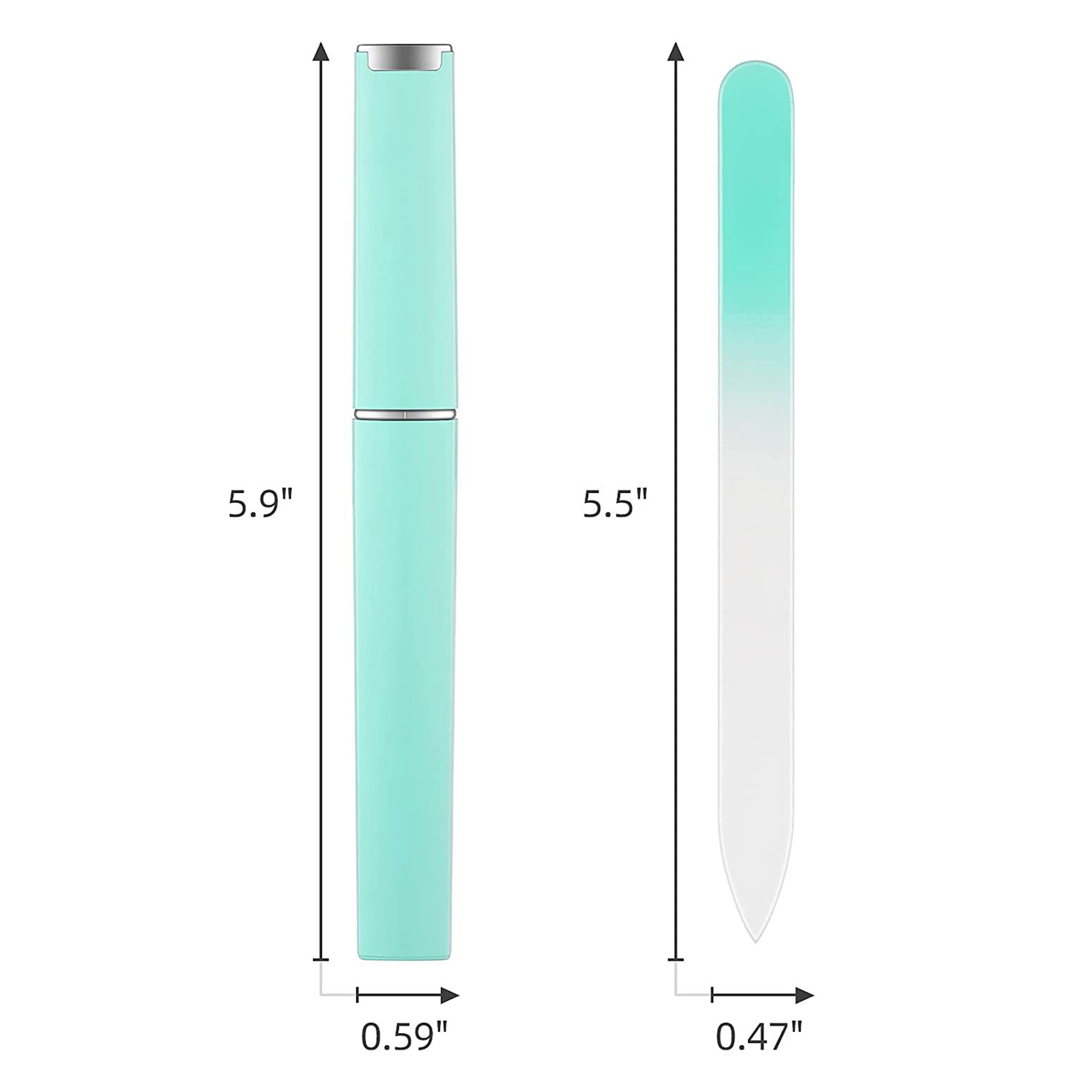 Glass Nail File with Case 6