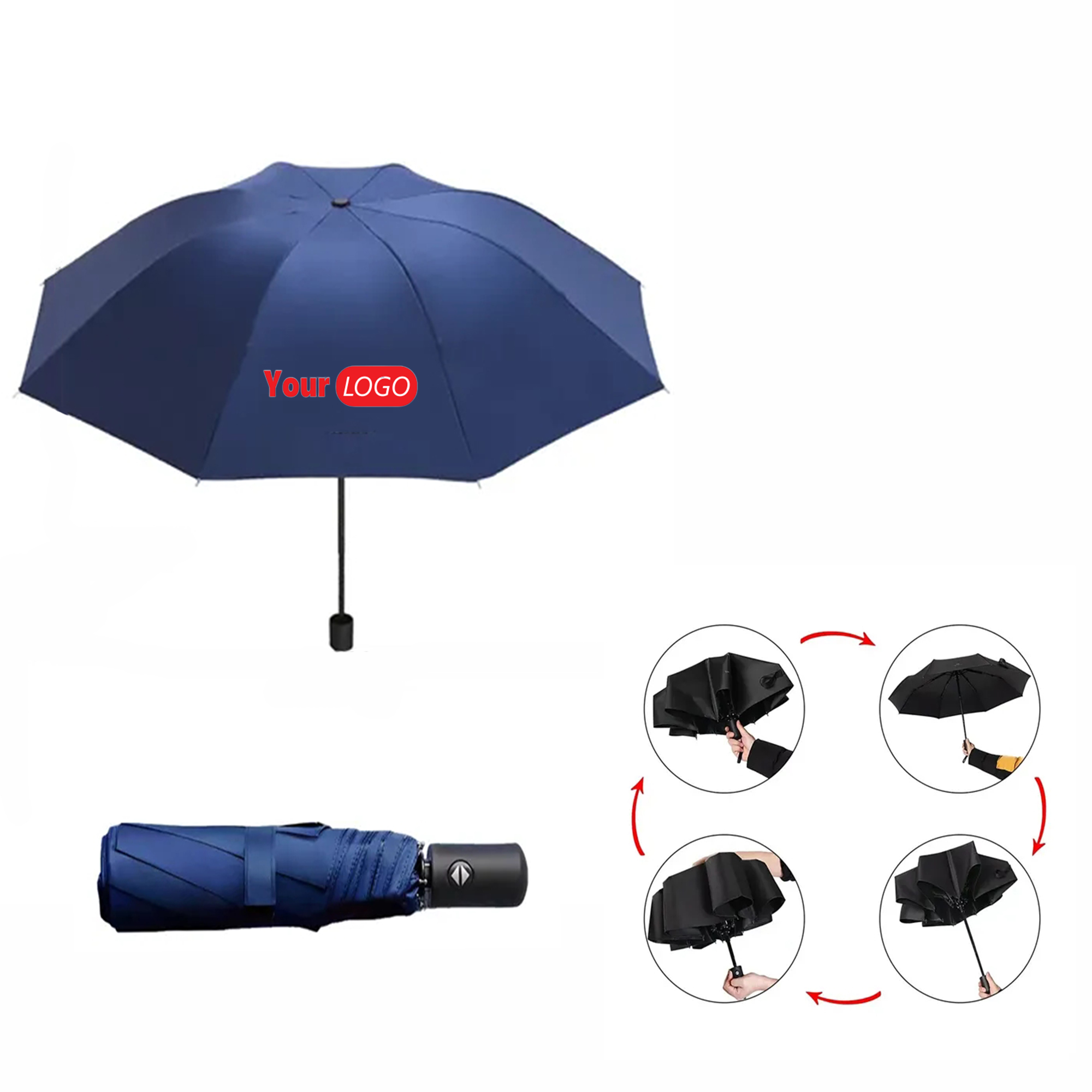 Automatic UV Protection Folding Umbrella MOQ 10pcs