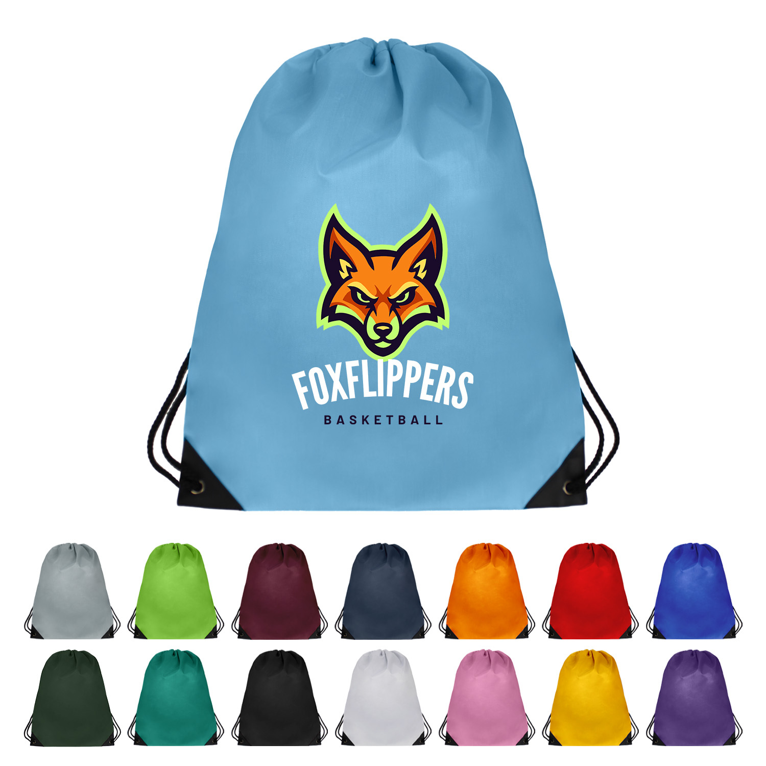 Drawstring Bag with Reinforced Corners