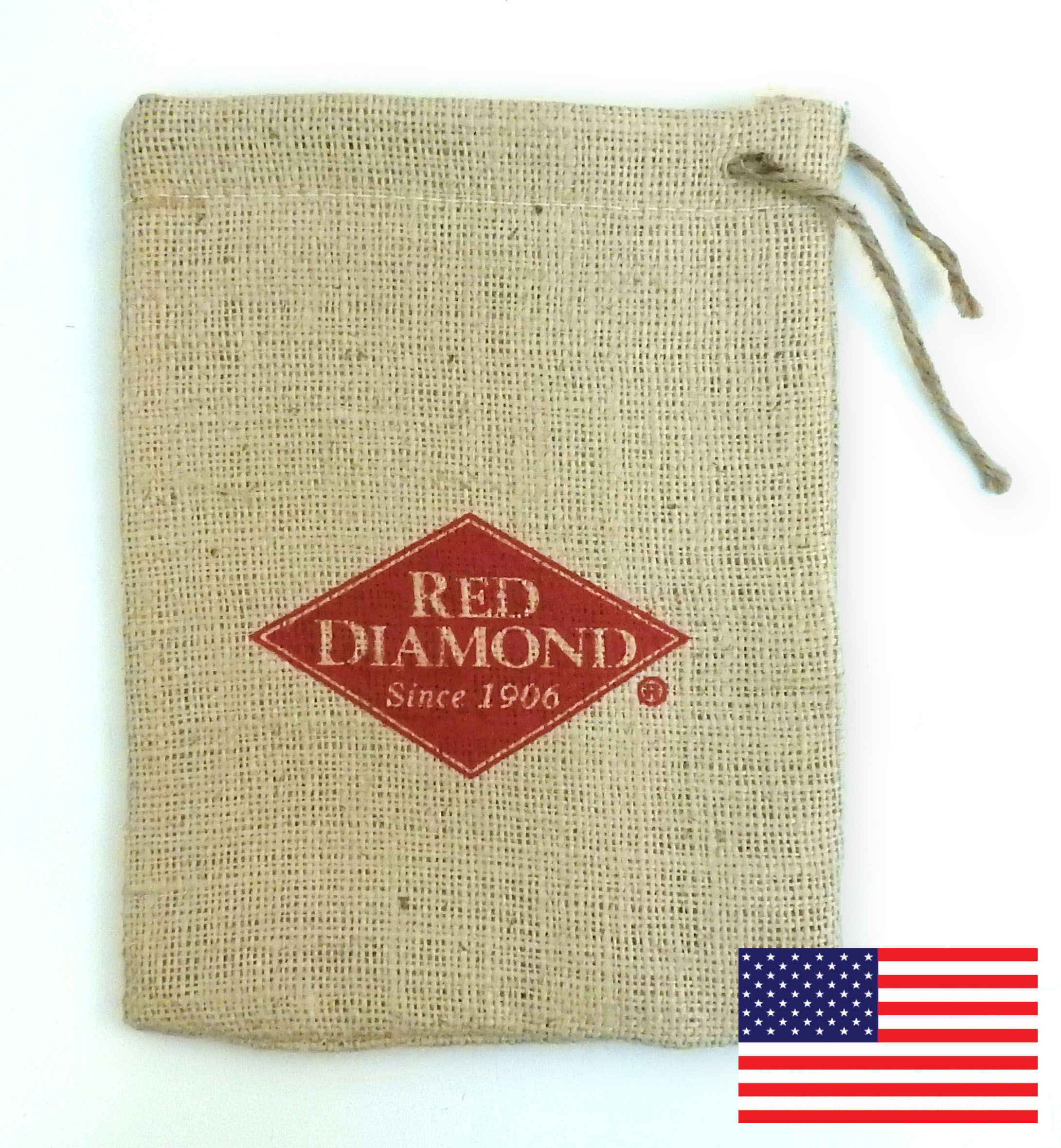 Pine Cone Jute/Burlap Drawstring Bag 8X10"